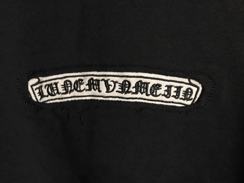 Chrome Hearts Black Cross-Appliqué Back-Graphic Hoodie