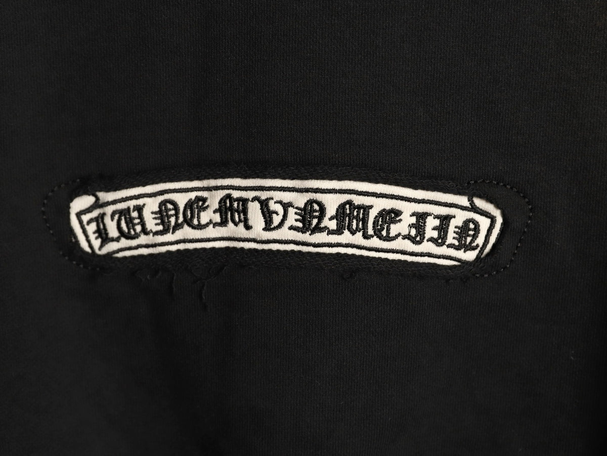 Chrome Hearts Black Cross-Appliqué Back-Graphic Hoodie