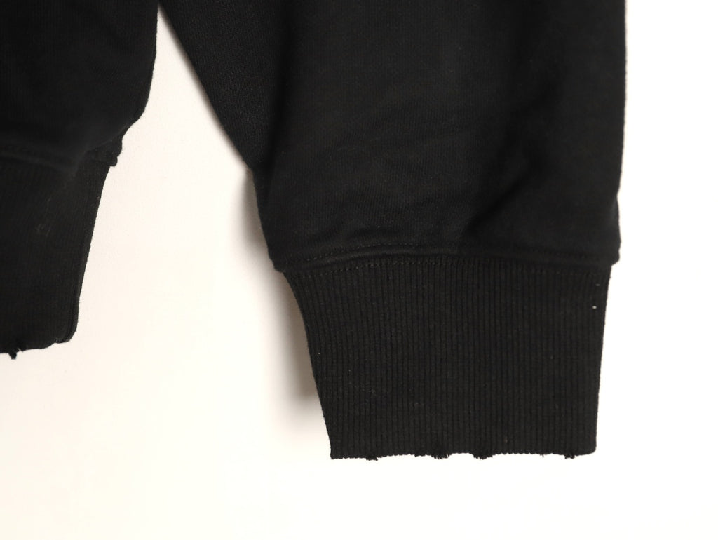 Chrome Hearts Black Cross-Appliqué Back-Graphic Hoodie