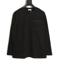 Dior 26SS Black Tonal Cannage-Detail Embroidered Pocket Long-Sleeve Top