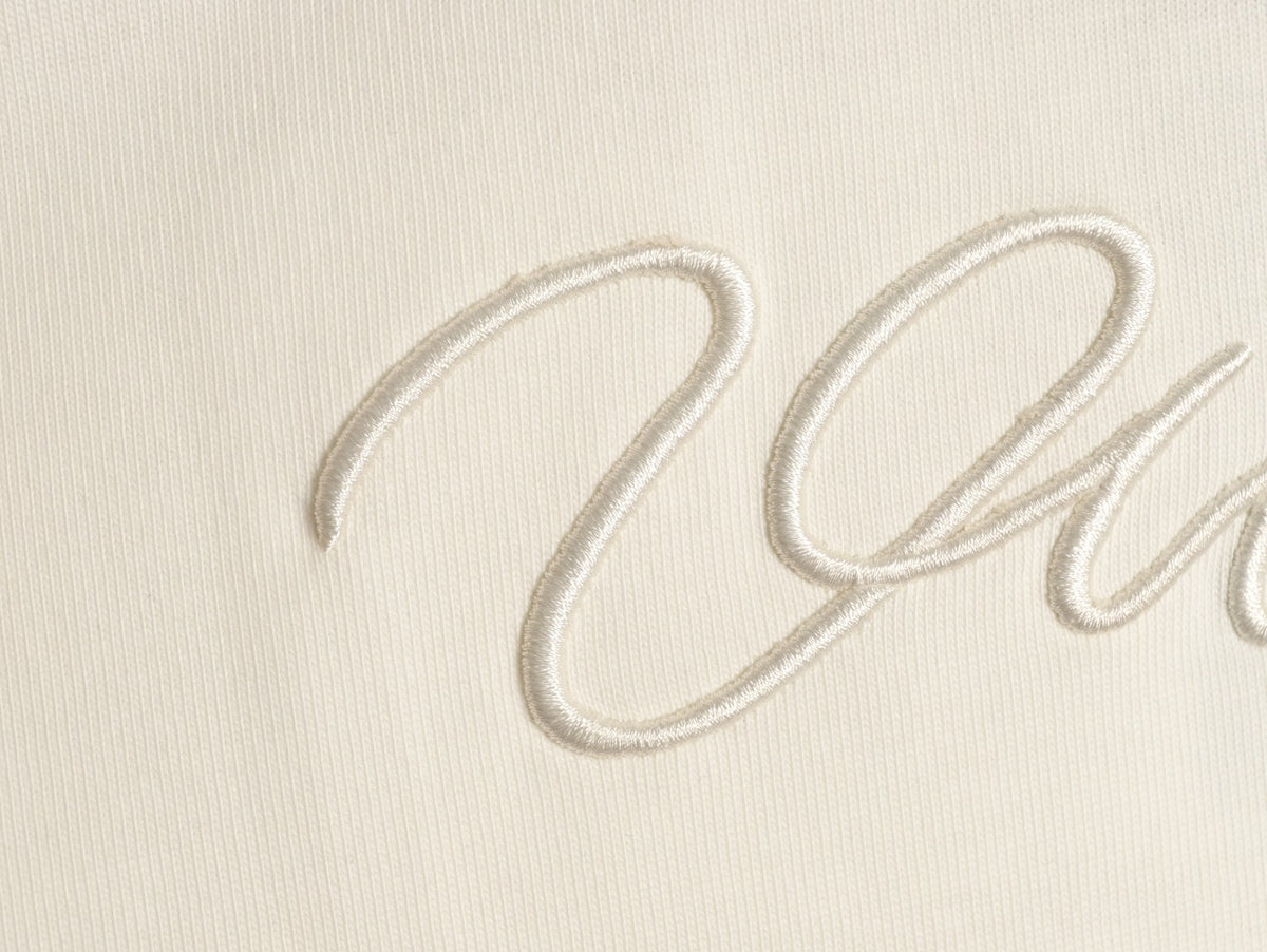 Louis Vuitton White Embroidered Script Chest Long-Sleeve Top