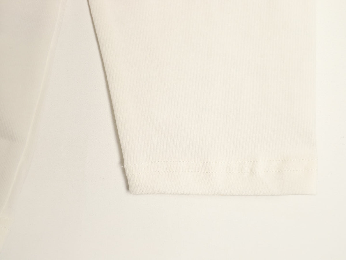 Loewe White Tonal Embroidered-Letter Pocket Long-Sleeve Top