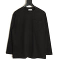 Loewe Black Tonal Embroidered-Letter Pocket Long-Sleeve Top