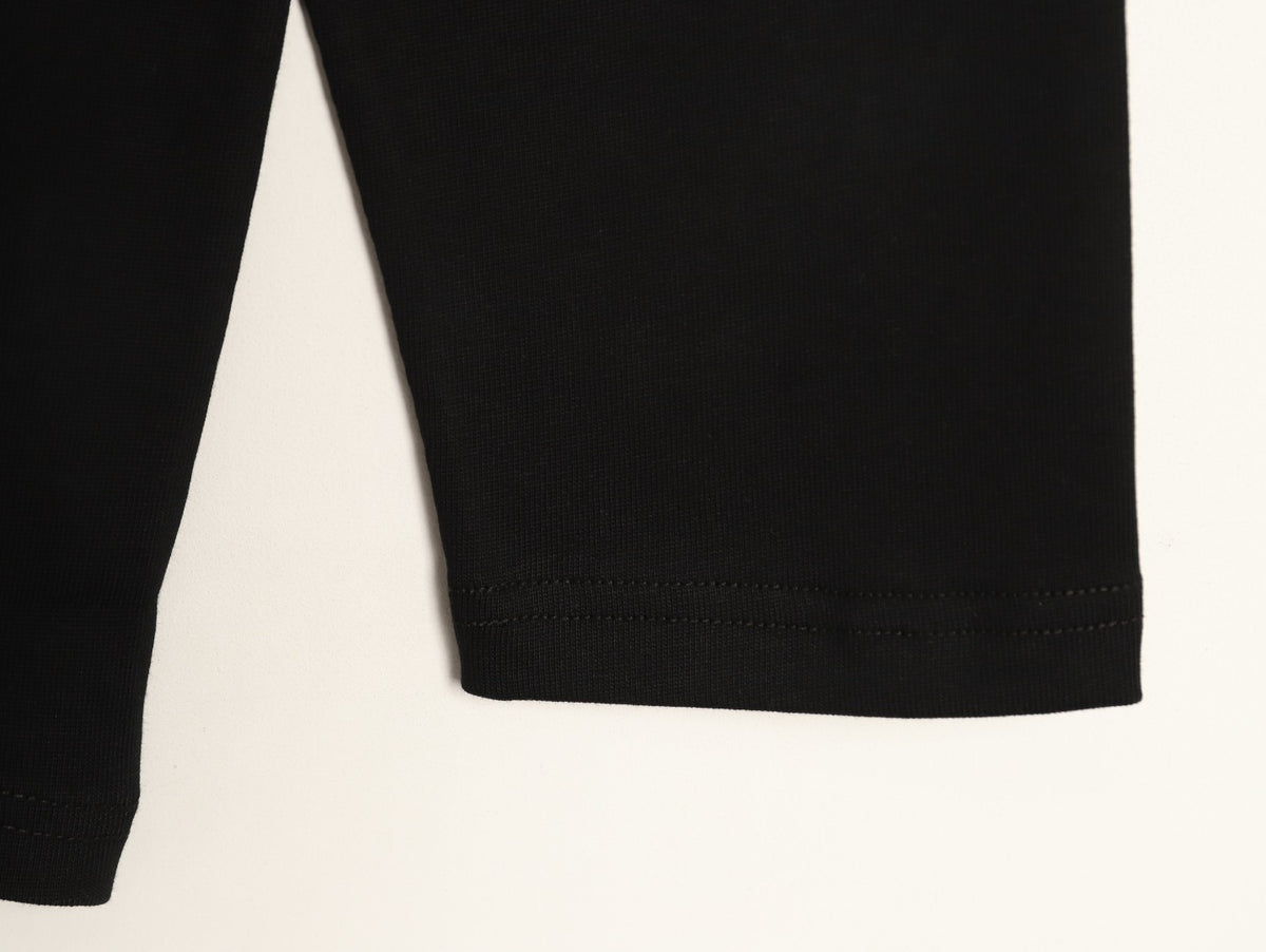 Loewe Black Tonal Embroidered-Letter Pocket Long-Sleeve Top