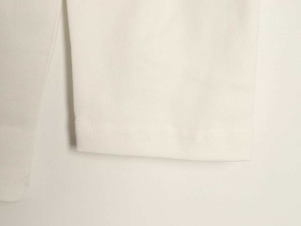 Loewe White Floral Embroidered-Logo Long-Sleeve Top