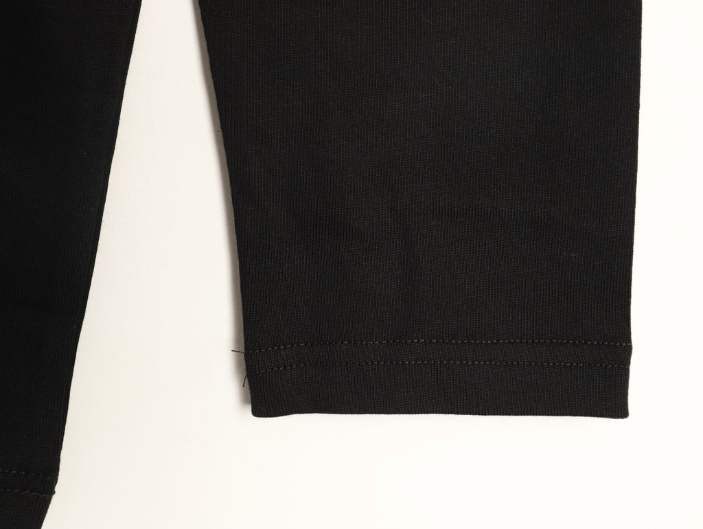 Loewe Black Floral Embroidered-Logo Long-Sleeve Top