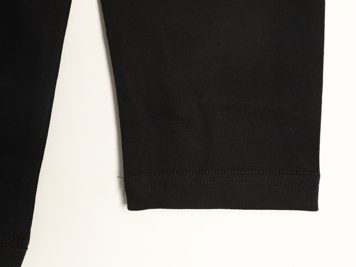 Loewe Black Floral Embroidered-Logo Long-Sleeve Top