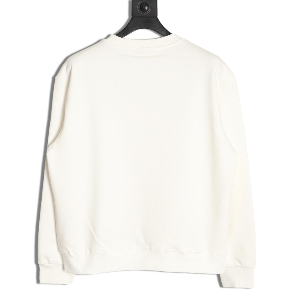 Loewe x On 25FW White Small-Logo Crewneck Sweatshirt