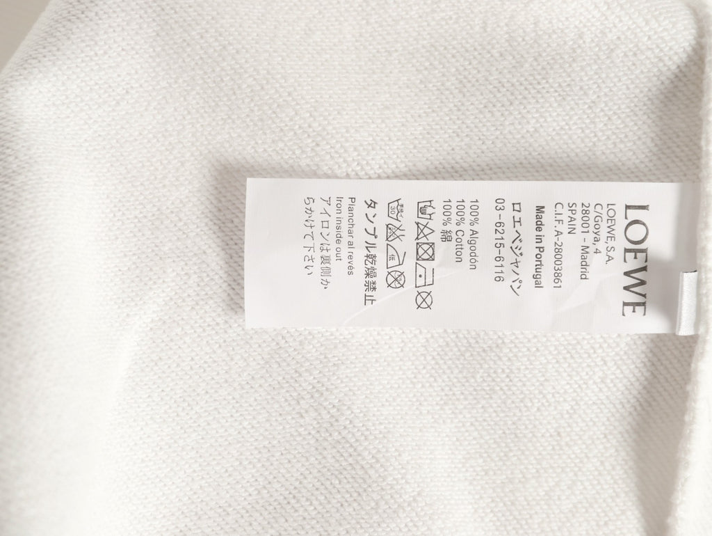 Loewe x On 25FW White Small-Logo Crewneck Sweatshirt
