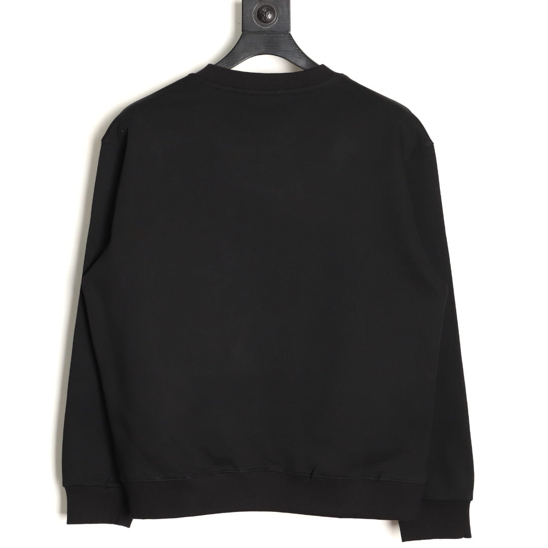 Loewe x On 25FW Black Small-Logo Crewneck Sweatshirt