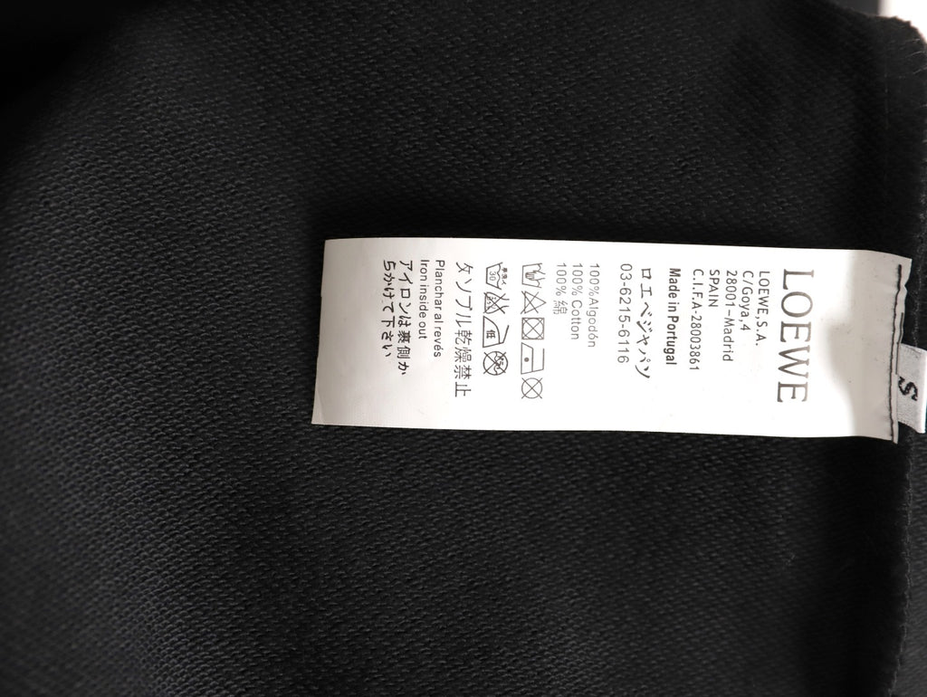 Loewe x On 25FW Black Small-Logo Crewneck Sweatshirt