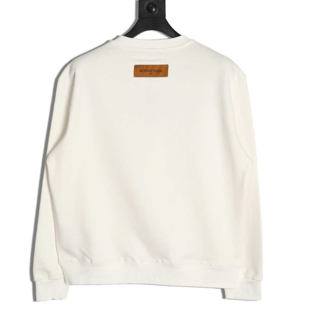 Louis Vuitton 25FW White Small Back-Label Crewneck Sweatshirt