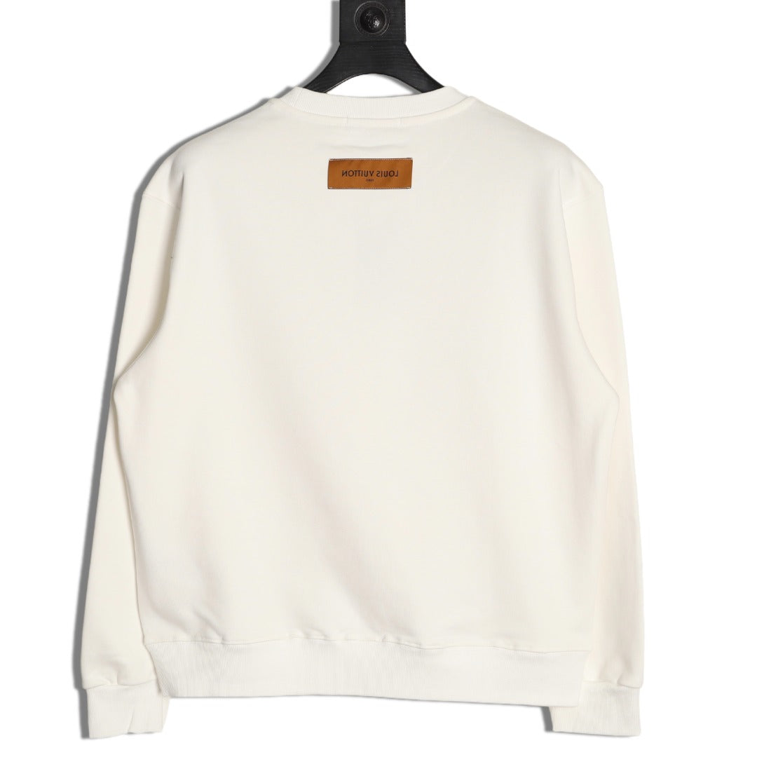 Louis Vuitton 25FW White Small Back-Label Crewneck Sweatshirt