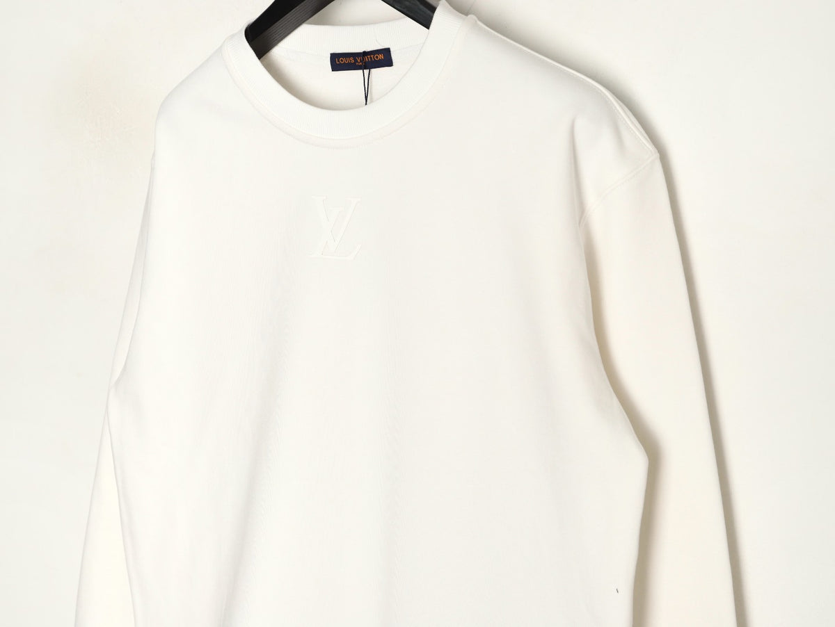 Louis Vuitton 25FW White Small Back-Label Crewneck Sweatshirt