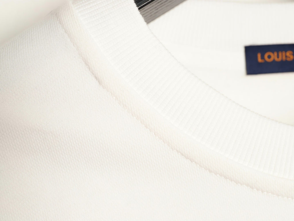 Louis Vuitton 25FW White Small Back-Label Crewneck Sweatshirt