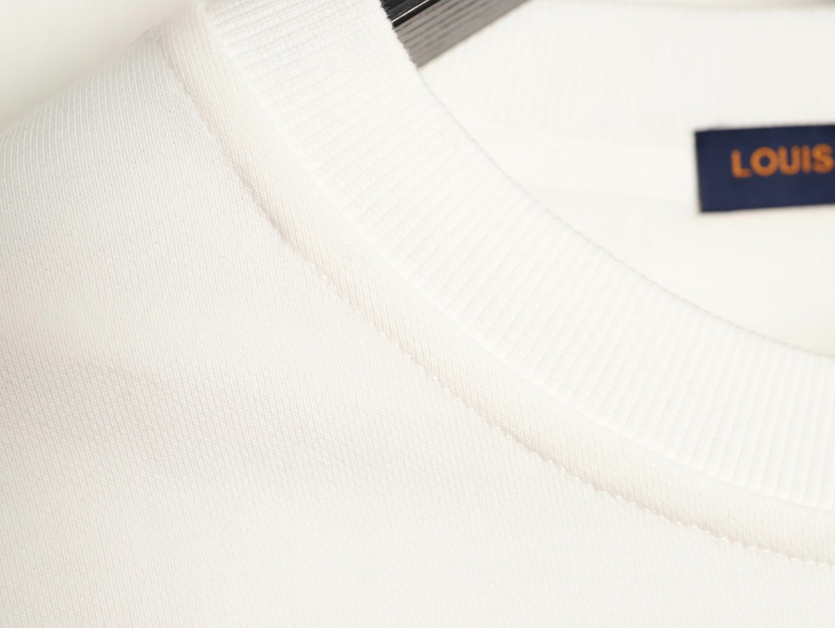 Louis Vuitton 25FW White Small Back-Label Crewneck Sweatshirt