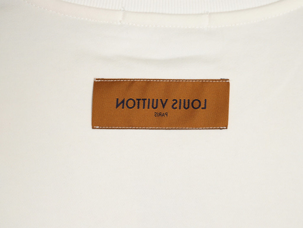 Louis Vuitton 25FW White Small Back-Label Crewneck Sweatshirt