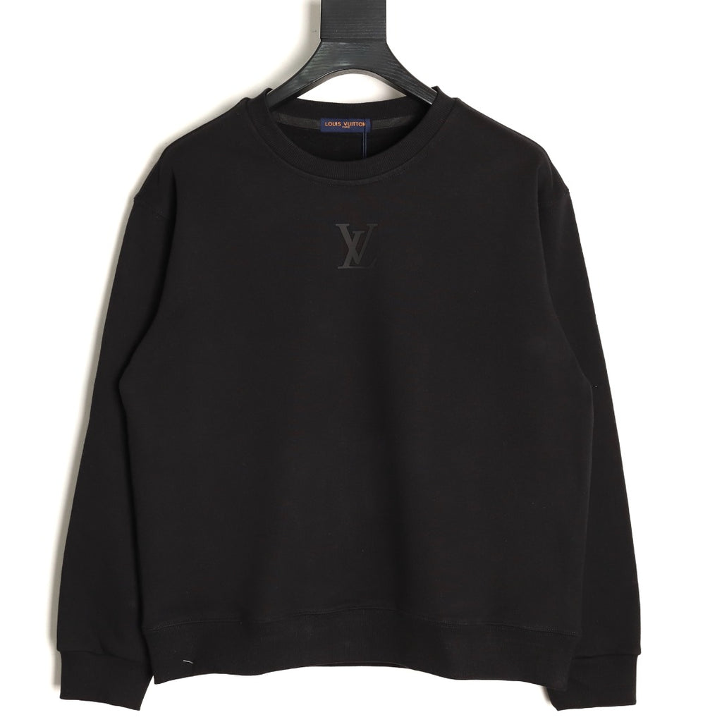 Louis Vuitton 25FW Black Tonal-Logo Back-Label Crewneck Sweatshirt