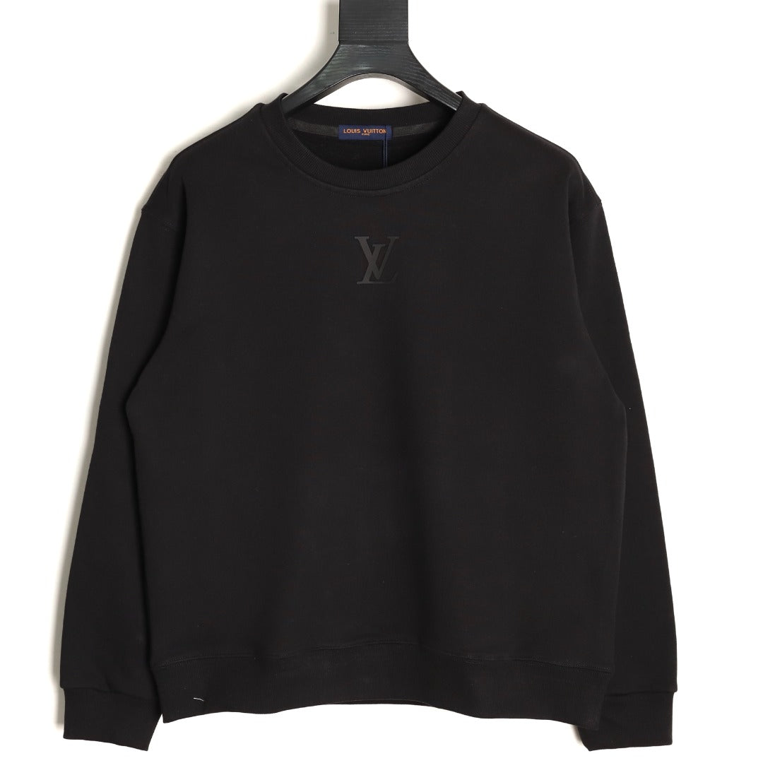Louis Vuitton 25FW Black Tonal-Logo Back-Label Crewneck Sweatshirt