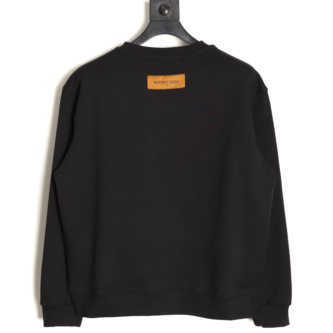 Louis Vuitton 25FW Black Tonal-Logo Back-Label Crewneck Sweatshirt