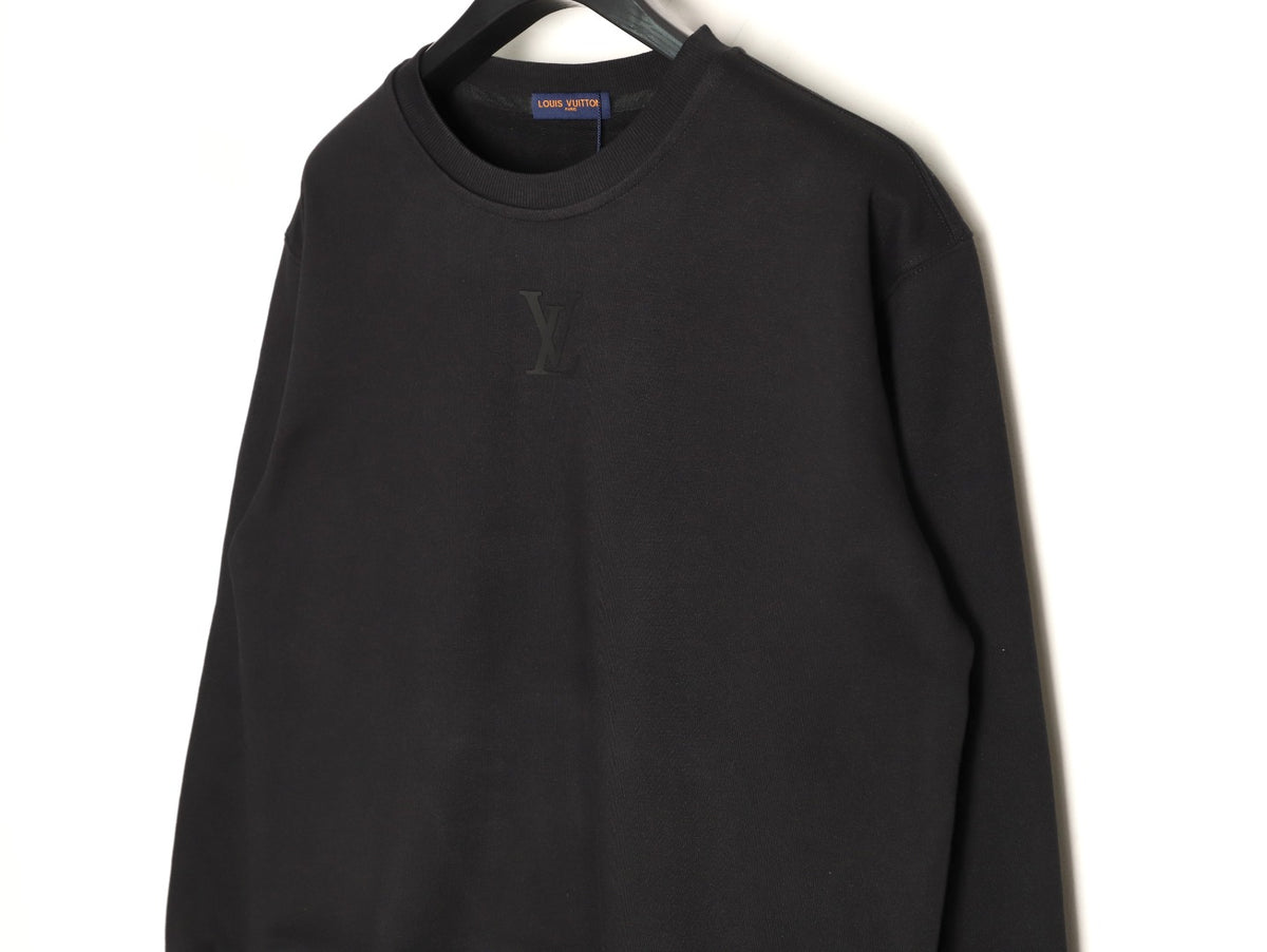 Louis Vuitton 25FW Black Tonal-Logo Back-Label Crewneck Sweatshirt