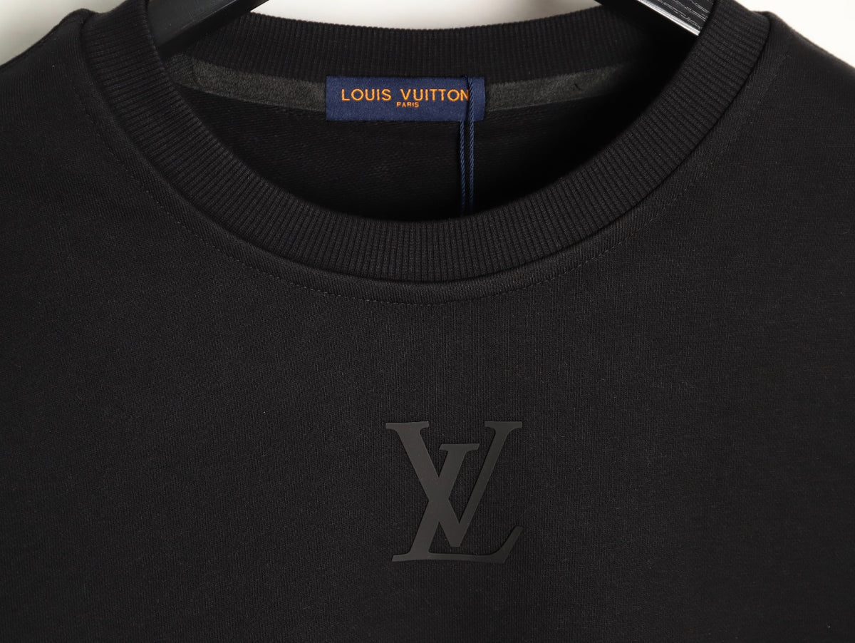 Louis Vuitton 25FW Black Tonal-Logo Back-Label Crewneck Sweatshirt