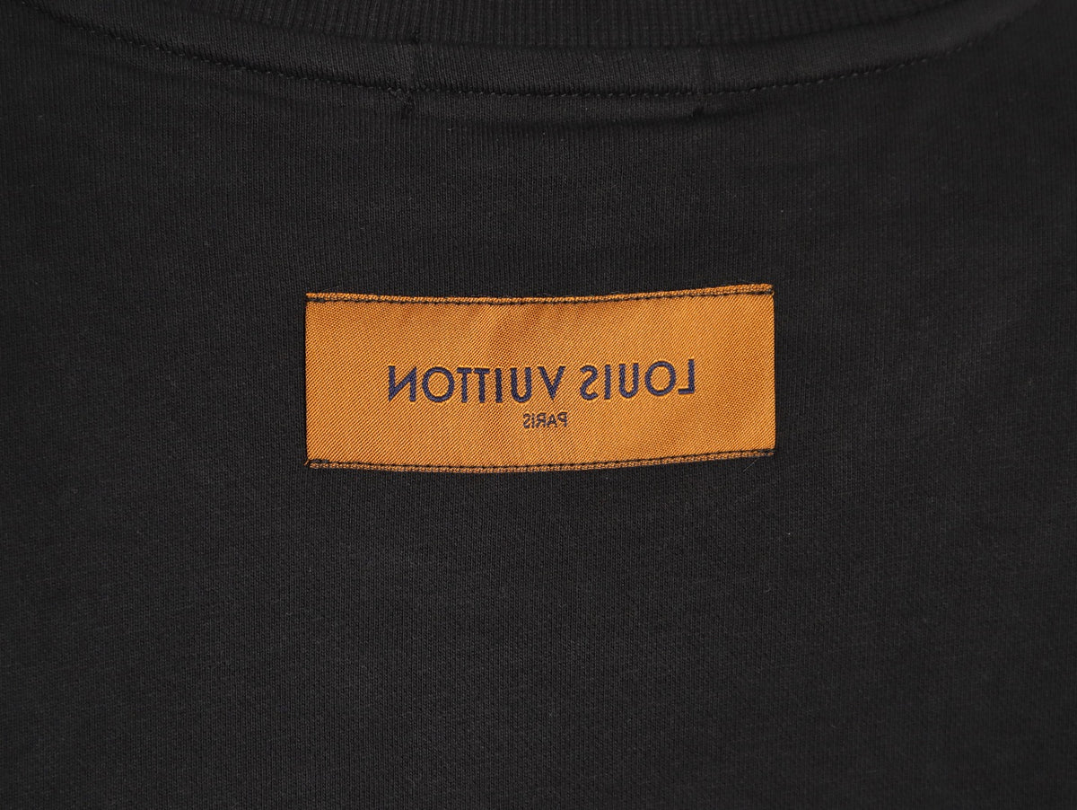 Louis Vuitton 25FW Black Tonal-Logo Back-Label Crewneck Sweatshirt