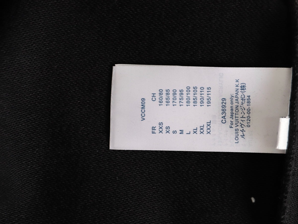 Louis Vuitton 25FW Black Tonal-Logo Back-Label Crewneck Sweatshirt