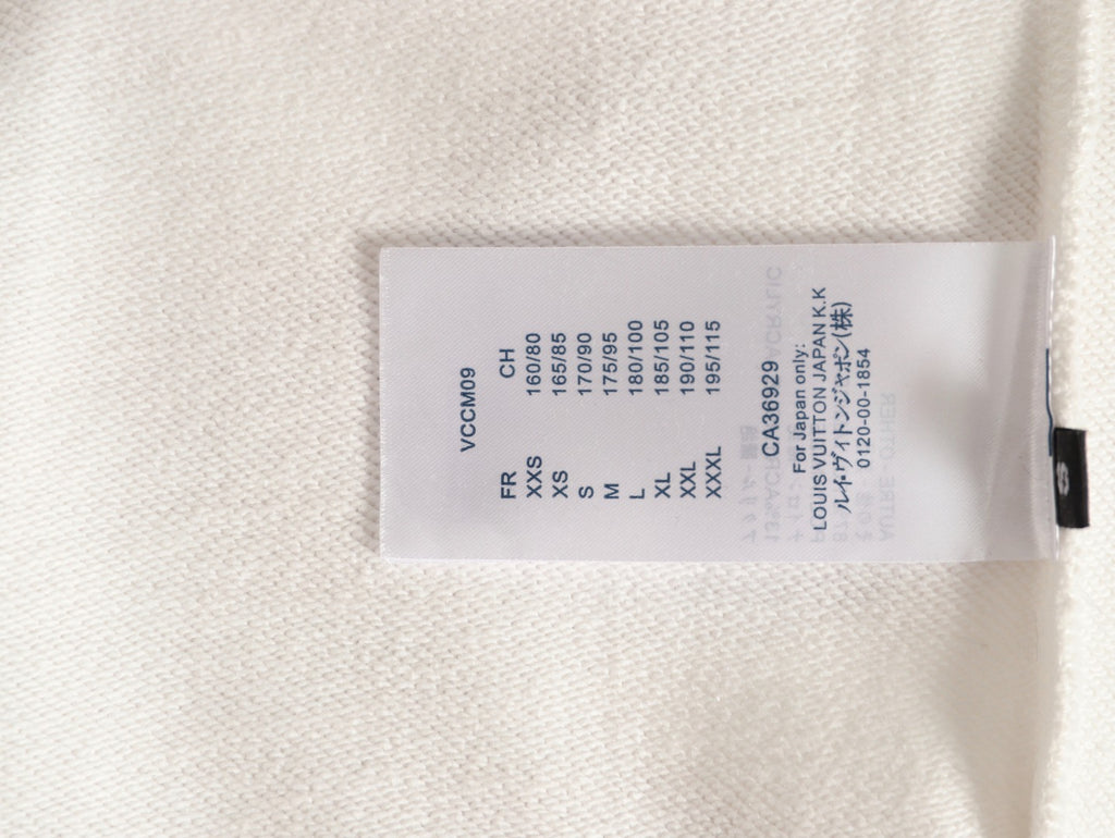 Louis Vuitton 25FW White Blue-Motif Crewneck Sweatshirt