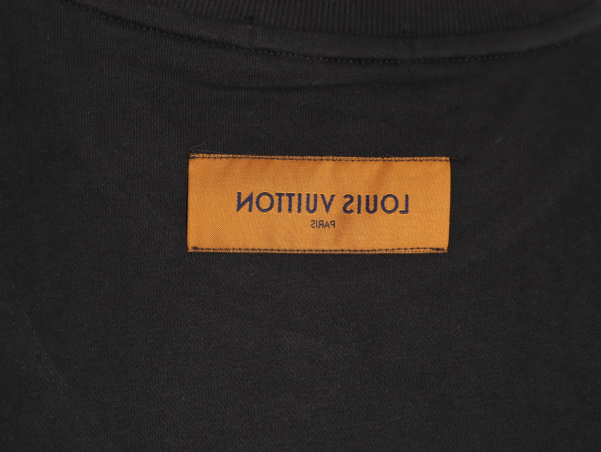 Louis Vuitton 25FW Black Blue-Motif Crewneck Sweatshirt