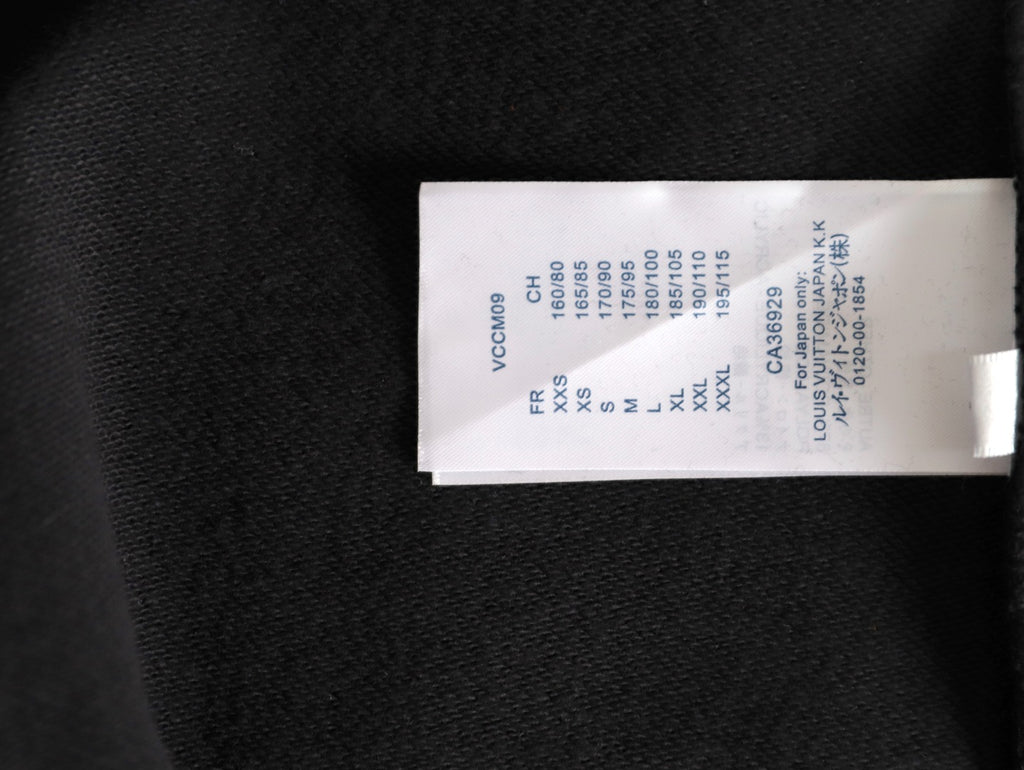 Louis Vuitton 25FW Black Blue-Motif Crewneck Sweatshirt