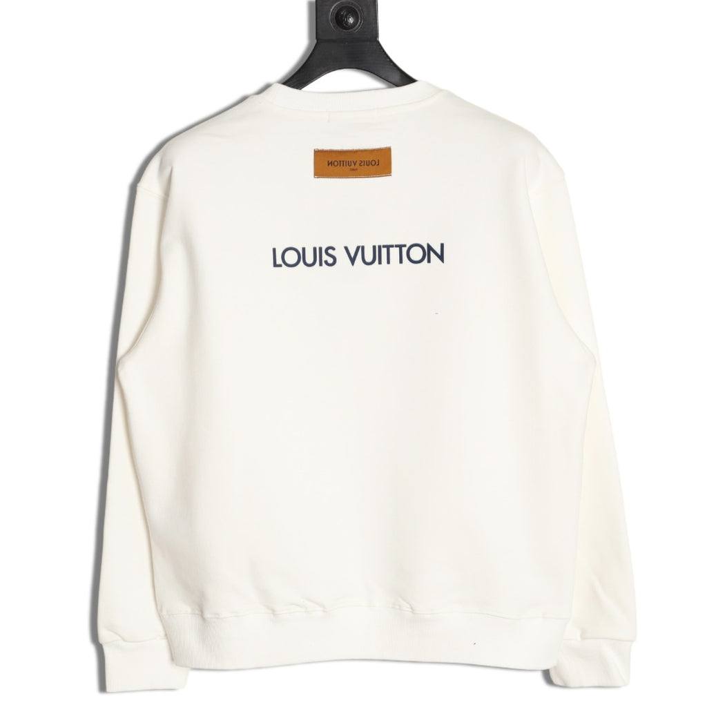 Louis Vuitton 25FW White LV Lovers Graphic Crewneck Sweatshirt