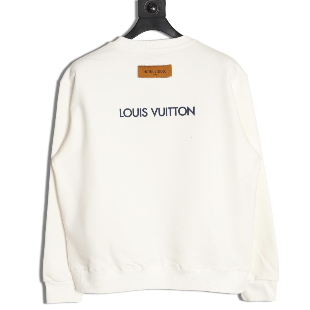 Louis Vuitton 25FW White LV Lovers Graphic Crewneck Sweatshirt