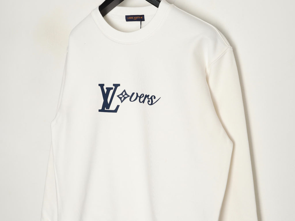 Louis Vuitton 25FW White LV Lovers Graphic Crewneck Sweatshirt
