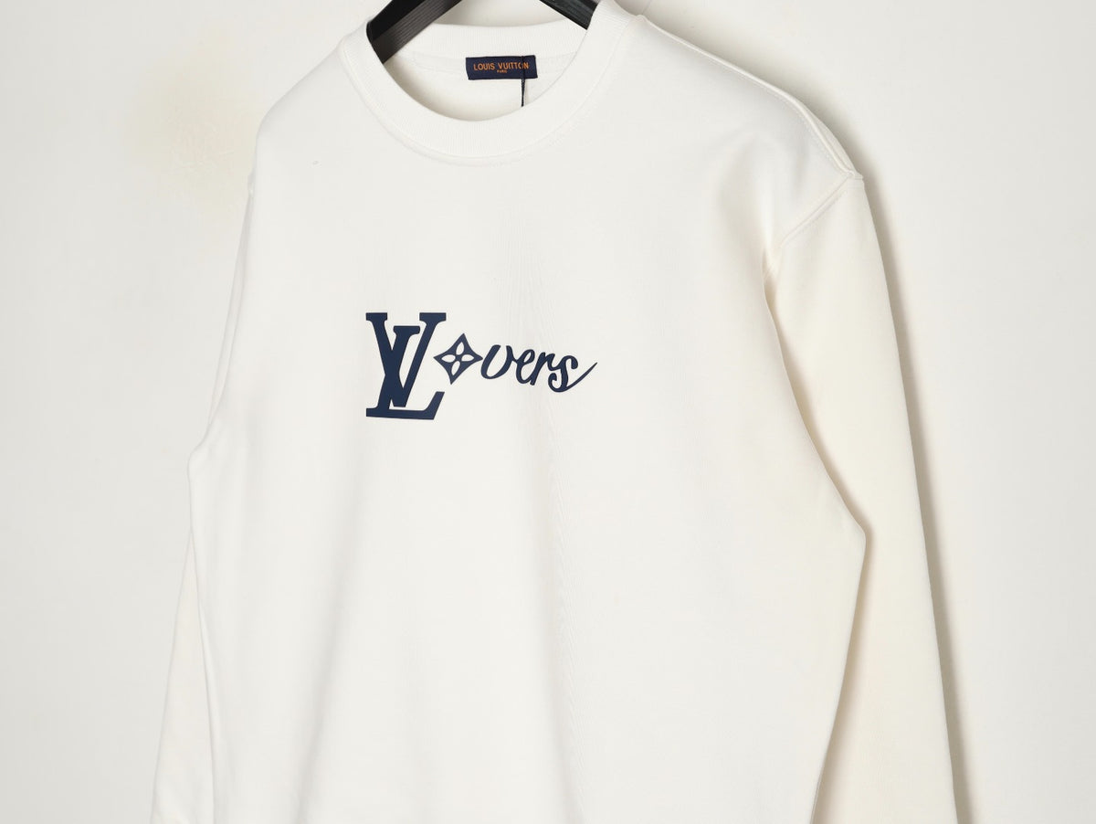 Louis Vuitton 25FW White LV Lovers Graphic Crewneck Sweatshirt