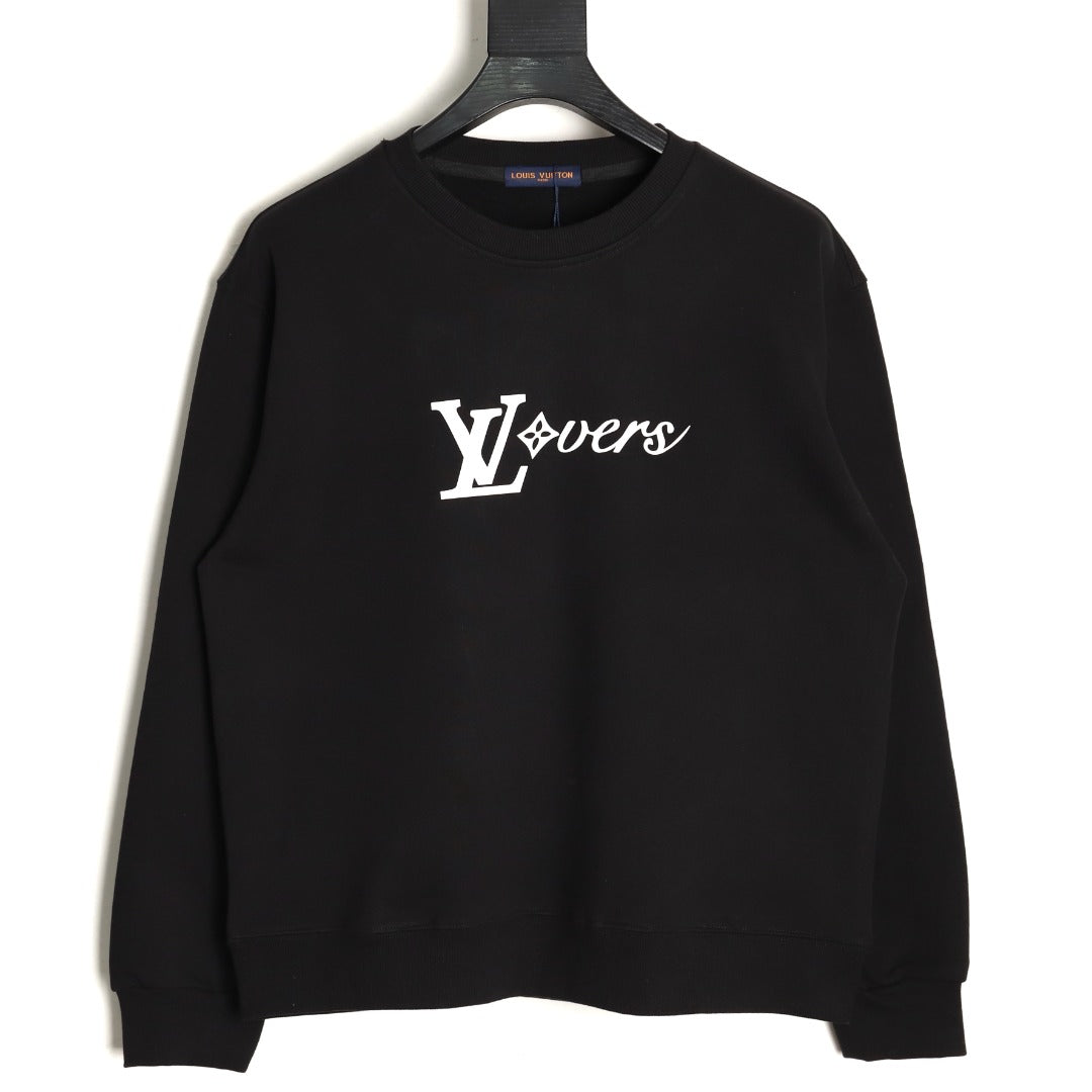 Louis Vuitton 25FW Black LV Lovers Graphic Crewneck Sweatshirt