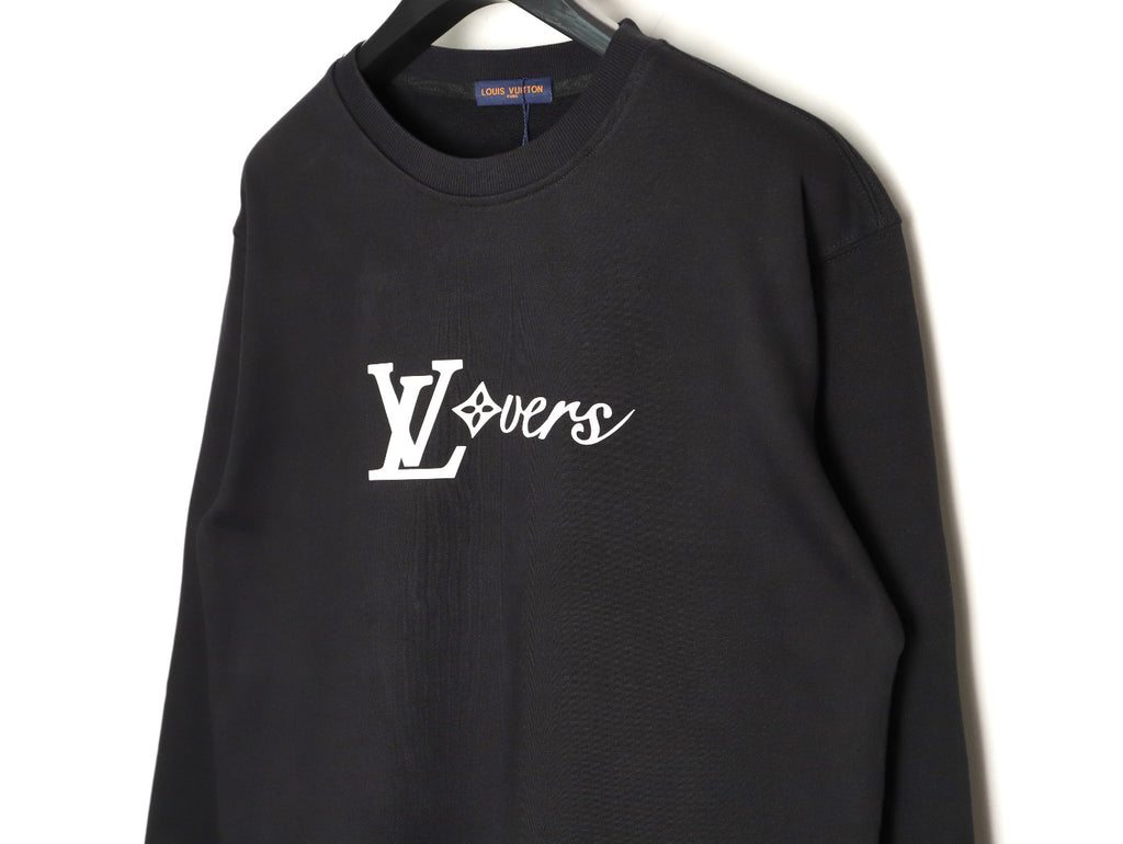 Louis Vuitton 25FW Black LV Lovers Graphic Crewneck Sweatshirt