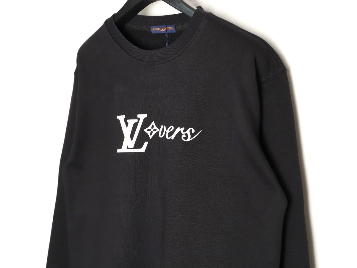 Louis Vuitton 25FW Black LV Lovers Graphic Crewneck Sweatshirt
