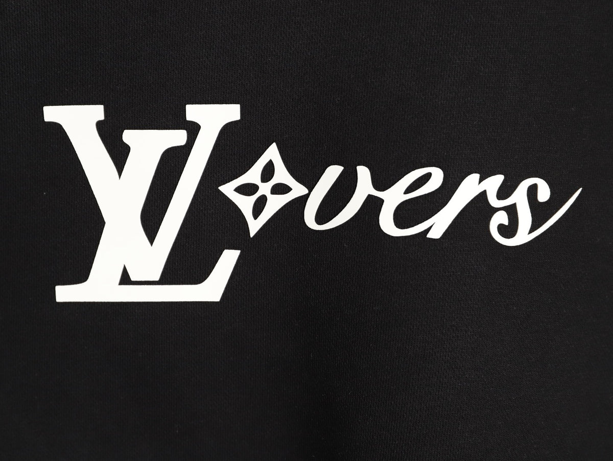 Louis Vuitton 25FW Black LV Lovers Graphic Crewneck Sweatshirt