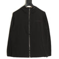 Burberry Black Striped Hood-Lining Zip Jacket