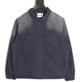 Miu Miu Gray Gradient-Wash Boxy Workwear Jacket