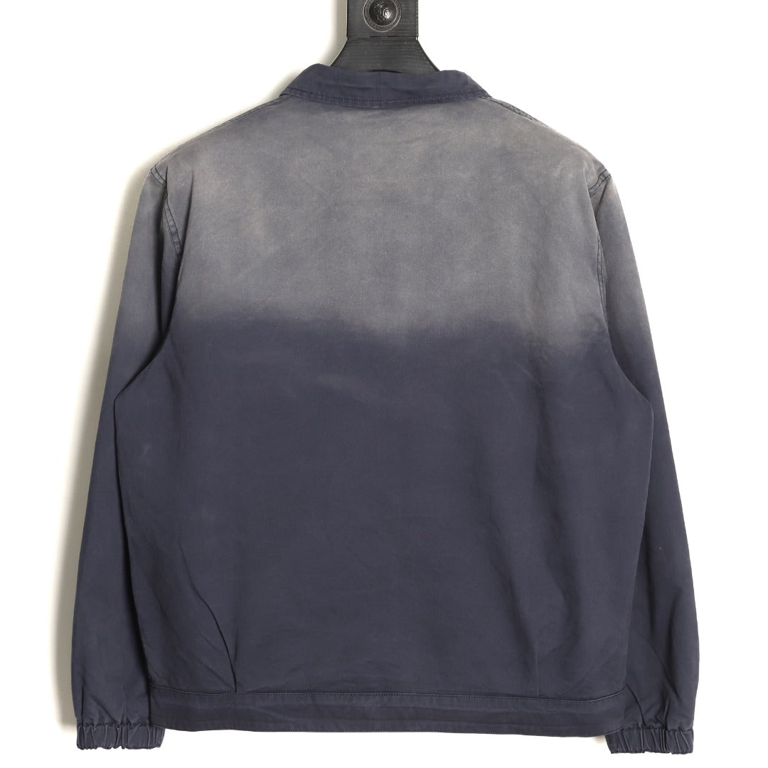 Miu Miu Gray Gradient-Wash Boxy Workwear Jacket
