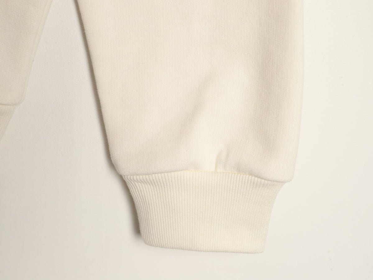 Louis Vuitton Ivory Raised-Monogram Zip Hoodie