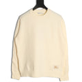 Burberry Cream Equestrian Knight-Detail Crewneck Sweater