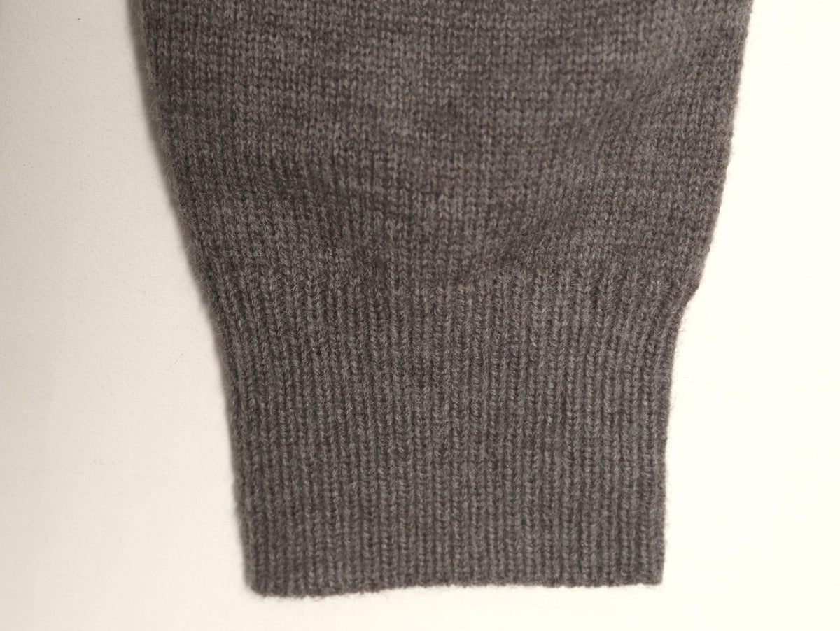 Burberry Gray Equestrian Knight-Detail Crewneck Sweater