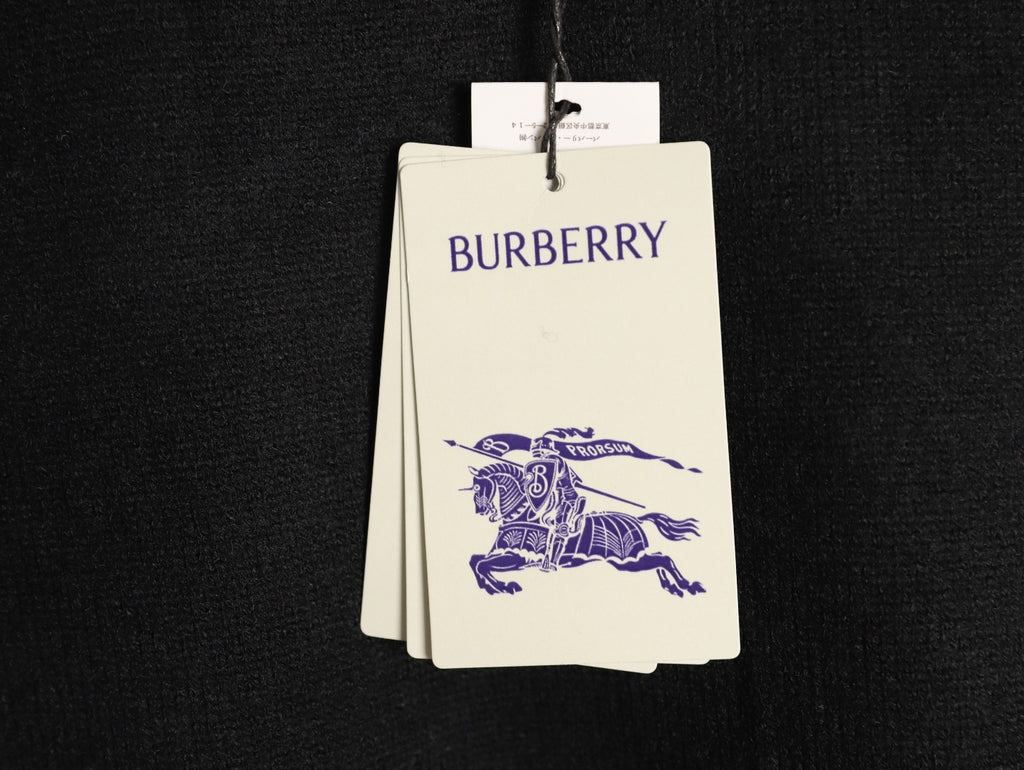 Burberry Black Equestrian Knight-Detail Crewneck Sweater