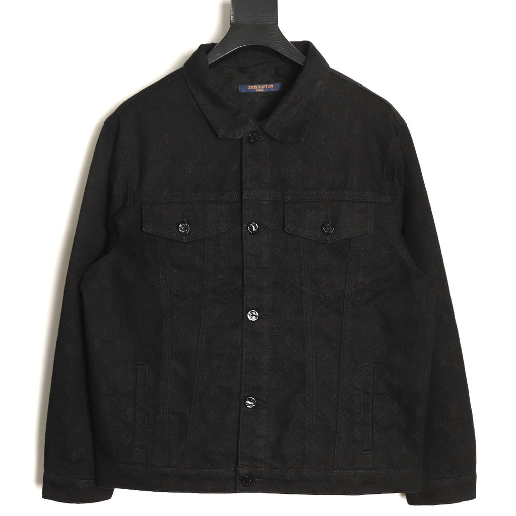 Louis Vuitton Black Tonal All-Over Monogram Denim Jacket