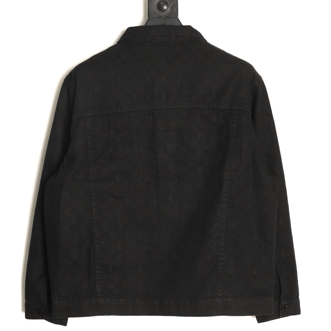 Louis Vuitton Black Tonal All-Over Monogram Denim Jacket