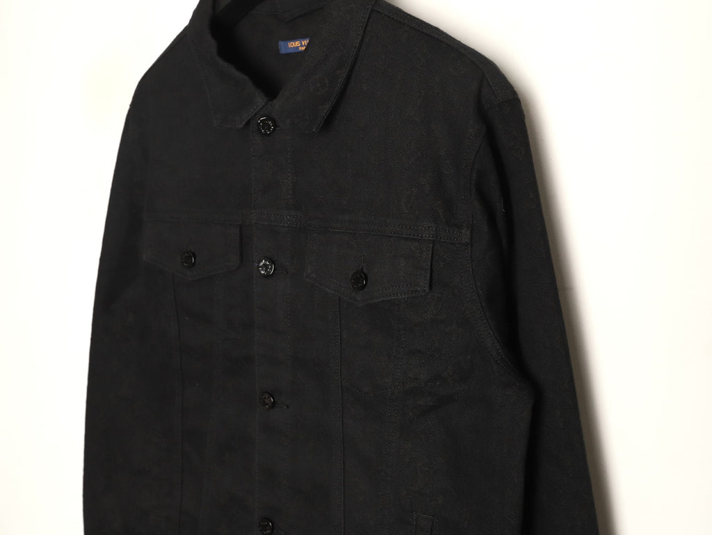 Louis Vuitton Black Tonal All-Over Monogram Denim Jacket