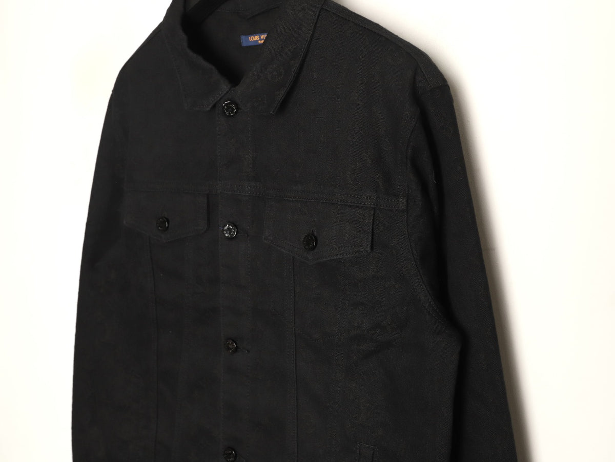 Louis Vuitton Black Tonal All-Over Monogram Denim Jacket
